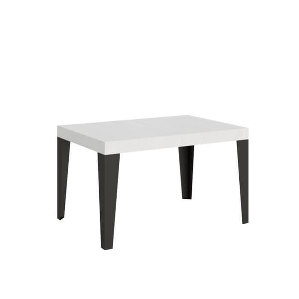 Utdragbart bord - Flame - 90x140/244 cm - White Ash - Antracit - Barn Vit