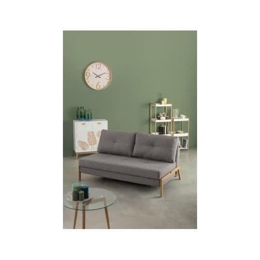 Soffa-bed - BIZZOTTO - Hayden - 2 platser - 100% polyester - Grå Grå