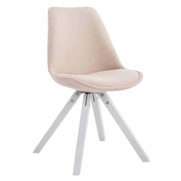 Toulouse tygstol - CLP - Modern design - Vit - 1 sits Gräddvit