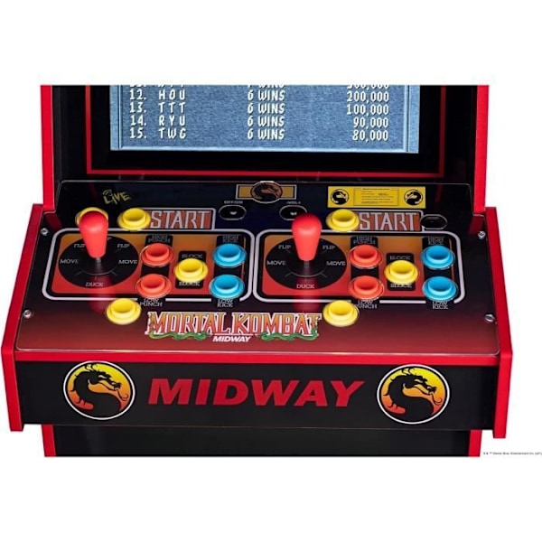 Arkadmaskin 14 spel Arcade1Up Mortal Combat Midway Legacy Edition Flerfärgad
