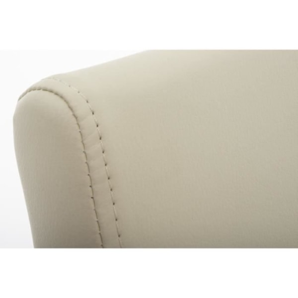 Colmar Matsalsstol i konstläder - CLP - Modern - Beige - Metall Grädde