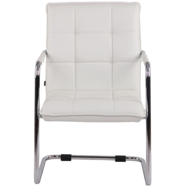 Cantilever stol - CLP - Gandia - Vit - konstläder - Med armstöd - Elegant design Vit
