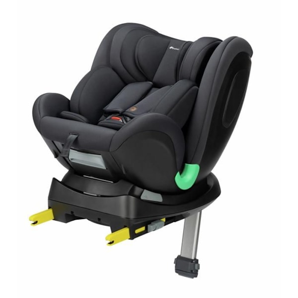 BEBECONFORT ATLAS 360 i-Size, Bilbarnstol 360, 0-12 År, 40-150 cm, ISOFIX, 10 Positions Huvudstöd, 4 Lutningar, Mineral Black Tintsvart