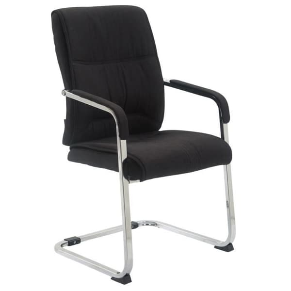 -CLP-CLP Set med 2 XXL Anubis Cantilever-stolar i tyg med armstöd-Array svart