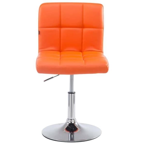 -CLP-Set med 4 loungestolar Palma V2 i justerbart och svängbart konstläder-Array orange
