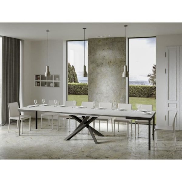 Bord - Volantis Evolution - 90x160 utdragbart till 420 cm - Vit ask Vit