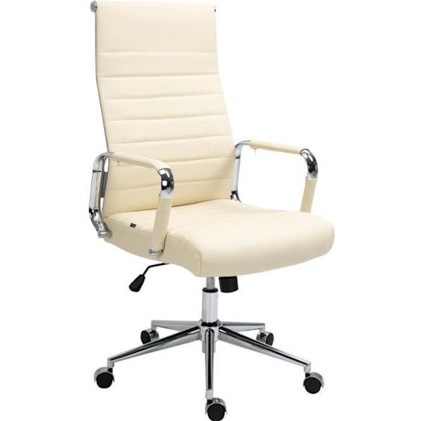 Kontorsfåtölj - CLP - Kolumbus - Äkta läder - Beige - Modernt - Design