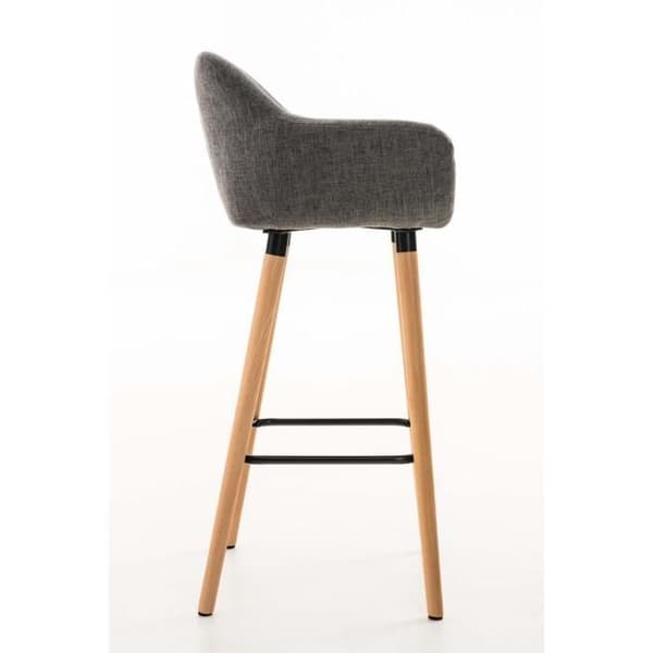 Set med 2 barstolar -BELLEY Finish (Ljusgrå) Ljusgrått