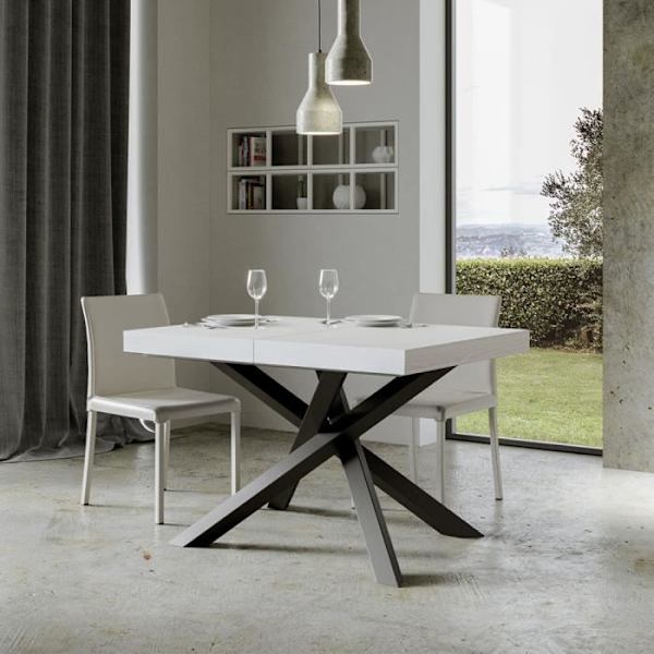 Utdragbart matbord - Volantis - Vit - Modern design