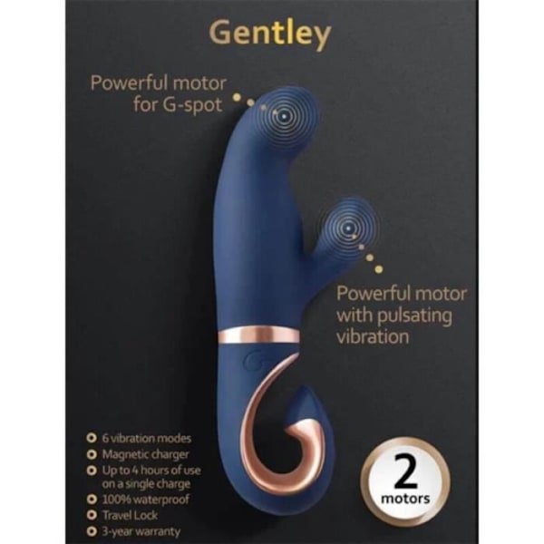G-VIBE Vibrator - Gentley - Caribbean Blue - G-punkts- och klitorisstimulering - 6 vibrationslägen Karibiskt blått