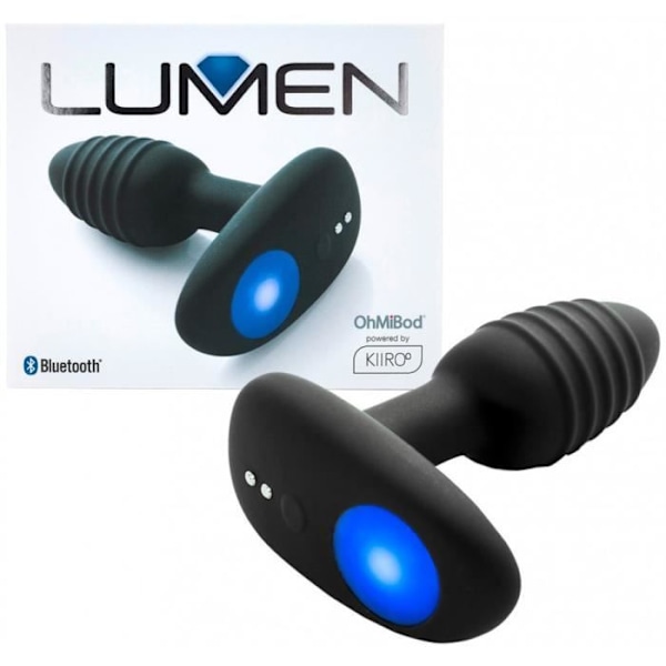 Ansluten analplugg - Kiiroo - Lumen - Silikon - Bluetooth - Vattentät Svart