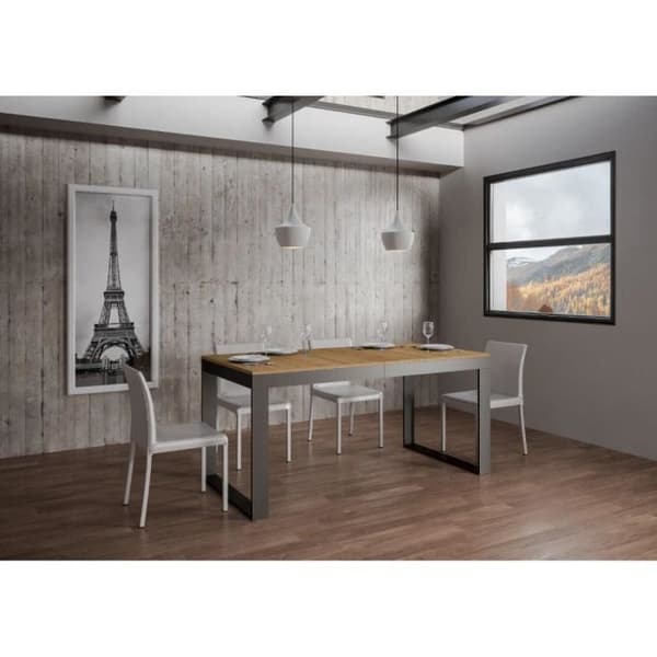 Tecno Evolution 160 utdragbart bord - Valnöt - Vit - Barn Valnöt