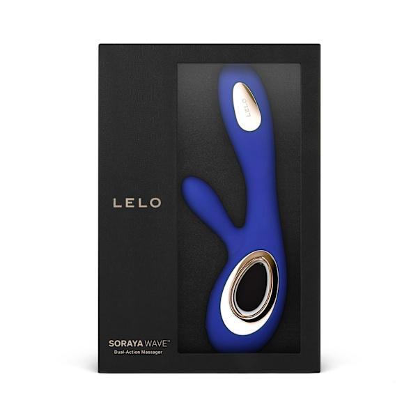 LELO SORAYA Wave Midnight Blue, en kaninvibrator som använder WaveMotion, en unik teknik för kroppslig njutning Blå