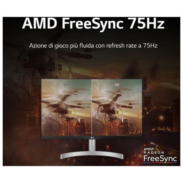 LG 27MK60MP-W 27'' AMD FreeSync IPS - Silver