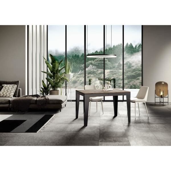 Uttökningsbart bord - Flame Evolution - Valnöt - 90x180 cm - 10 platser - Samtida design Valnöt