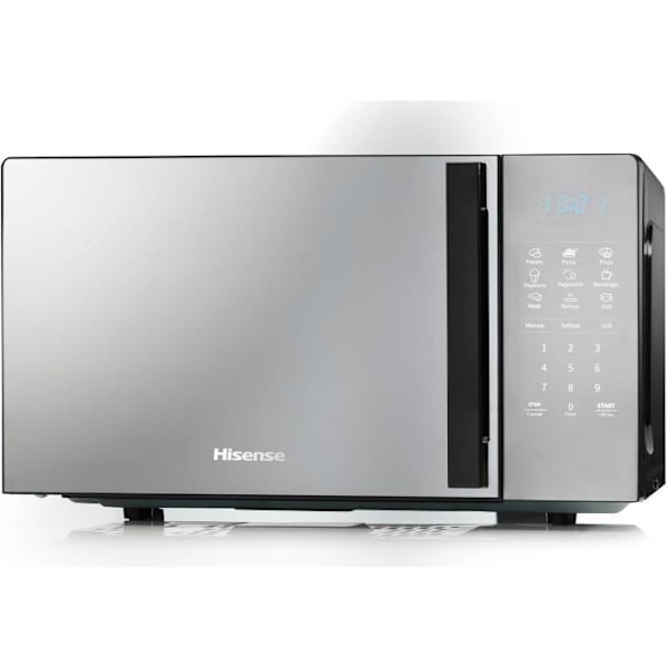 Micro-ondes Hisense H20MOMBS4HG 20L, vänsterhängd dörr, LED-display med knappar, 9 funktioner, 700W, rörgrill, färg