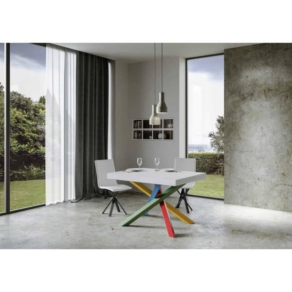 Utdragbart bord - Volantis - 90x130/390 cm - White Ash - 4/B Vit