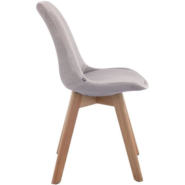 Besöksstol - CLP - Borneo V2 - Sammet - Modern design grå