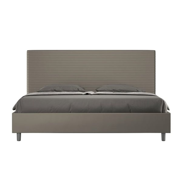 Säng utan vadderad boxspring 180x190 cappuccino konstläder Focus cappuccino