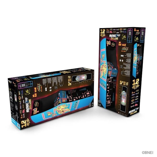 Arcade1Up lyx arkadmaskin - Ms. Pac-Man vs Galaga - Klass av 81 - Blå blå färg