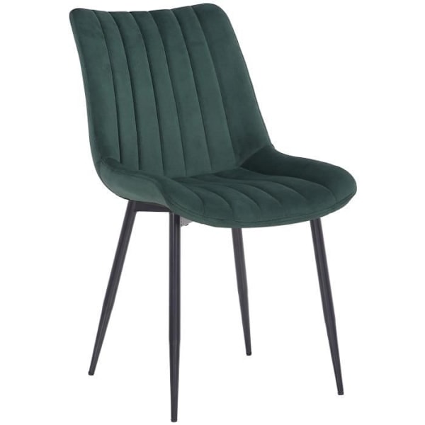 Set med 2 Rahden Matstolar i Sammet - CLP - Grön - Modern Skandinavisk Stil Grön