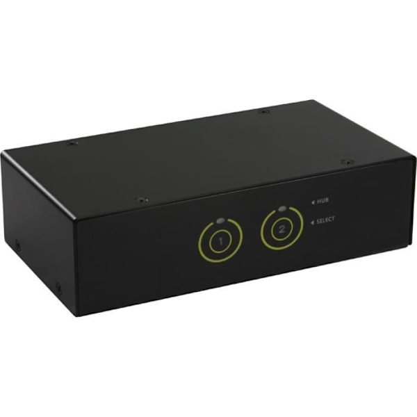 InLine® Desktop KVM Switch, 2-vägs, HDMI, USB 3.0 Hub, med ljud Svart
