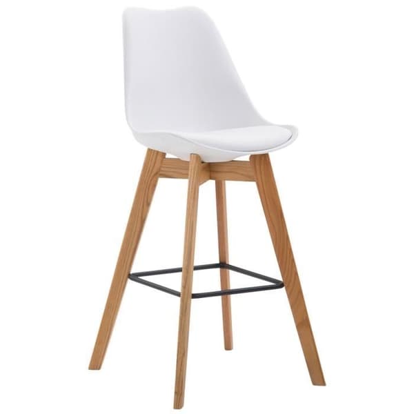 -CLP-Set med 2 barstolar Metz med sits i plast-Array Vit
