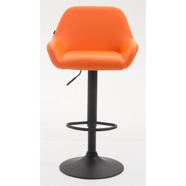 Set med 2 barstolar Braga i Syntetläder, Orange-Svart Orange-svart