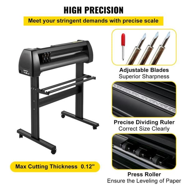 Vinylskärplotter - VEVOR - 870 mm - Stöder Windows, MAC - LED - Justerbar styrka, hastighet - Tillverkning av skyltetiketter
