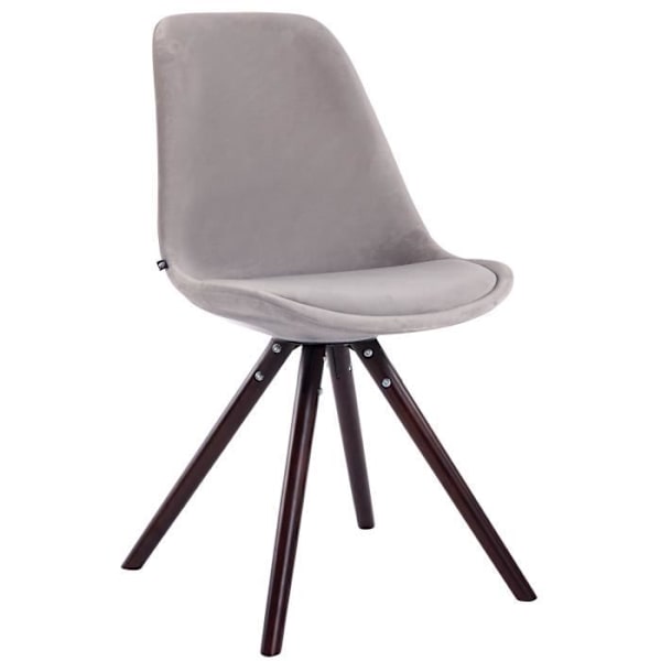 Toulouse sammetsstol - CLP - Matsal - Grå - Massivt trä - Modernt - Design Grå-Cappuccino