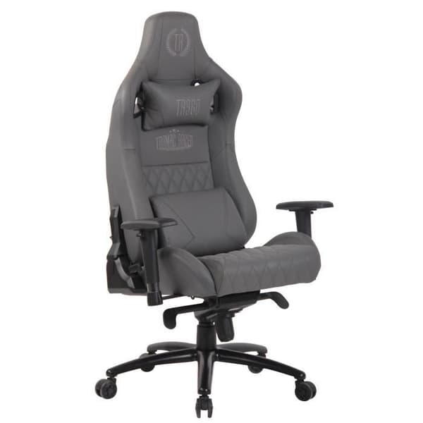 -CLP-Gamer kontorsstol Keren i äkta läder-Array grå