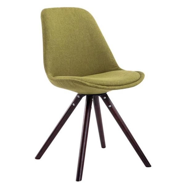 Matsalsstolar Toulouse - CLP - Set om 4 - Grön - Skandinavisk design - Ben i trä Vert-Cappuccino