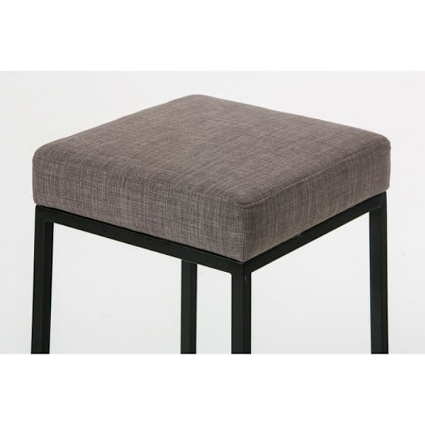 Barstol - Montréal - Set med 2 - Grå-svart tyg - Höjd 80 cm - Klassisk design Mörkgrå