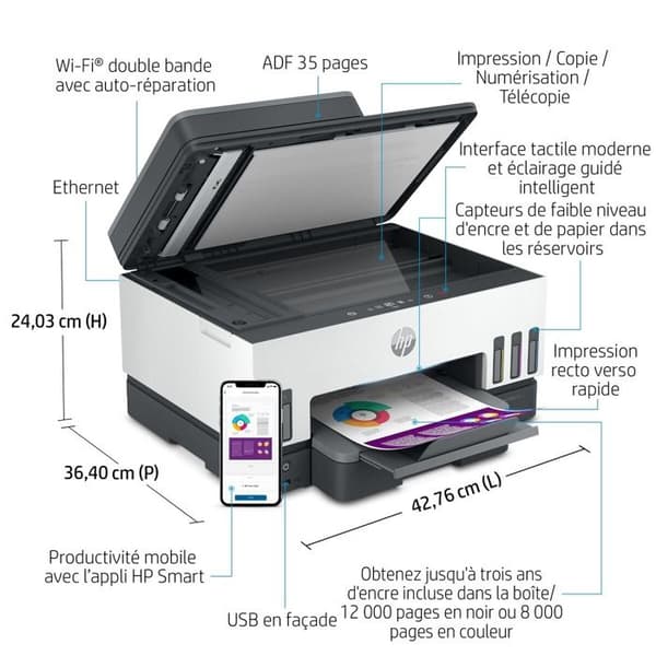 HP Smart Tank 7605 multifunktionsskrivare