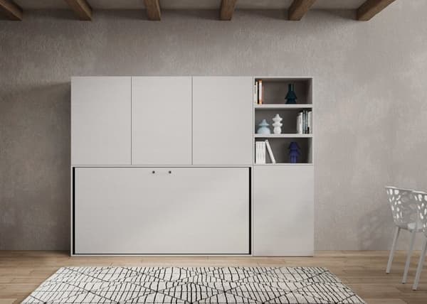 Sängskåp - Kando - Modell F - 1 säng - Vit ask - Samtida design Vit Ask