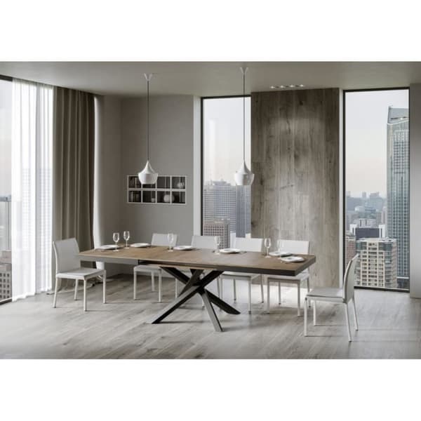 VOLANTIS EVOLUTION bord 90x160 utdragbart till 264 cm Skiva i valnöt Valnöt