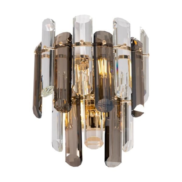 Vägglampa - Maytoni - Flare - Glas & Kristall - Guld - E14 - 2 Lampor