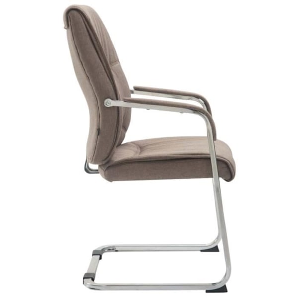 Chaises Cantilever XXL Anubis - CLP - Set med 2 - Taupe Tyg - Armstöd - Maxvikt 260 kg Mol