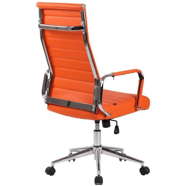 Kolumbus kontorsfåtölj i konstläder - Orange - På hjul - Att montera själv Orange