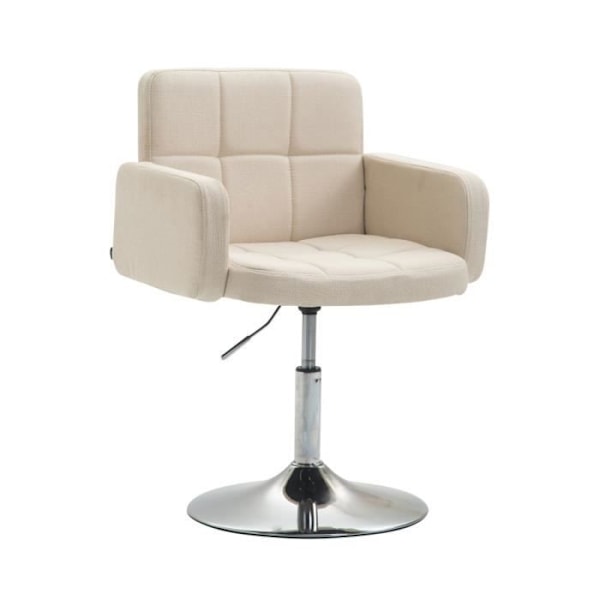 Loungefåtölj - Los Angeles - Kräm - Tyget 100% polyester - Modernt design - 1 plats Grädde
