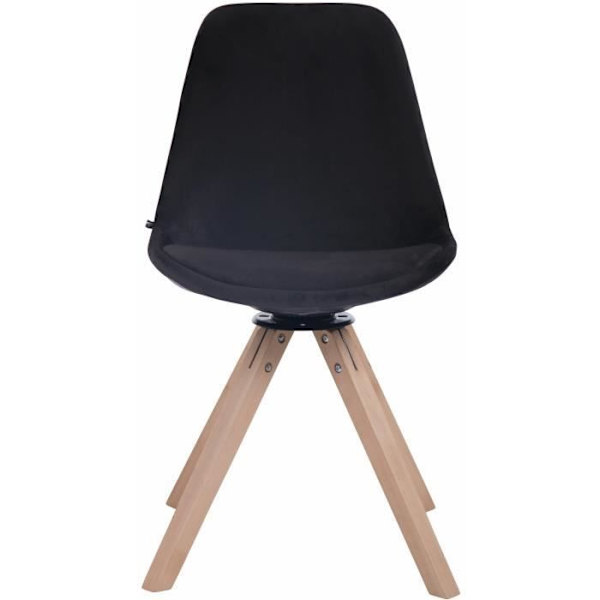 Troyes retro design matsalsstol i svart sammet - CLP - Vridbar sits Svart