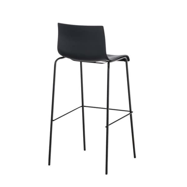 -CLP-Barstol Hover Plast Ram med 4 Ben-Array svart