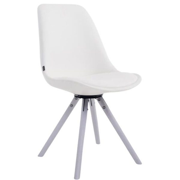 Matstol - Calais - Svängbar - Syntetläder - Skandinavisk design - Vit Vit
