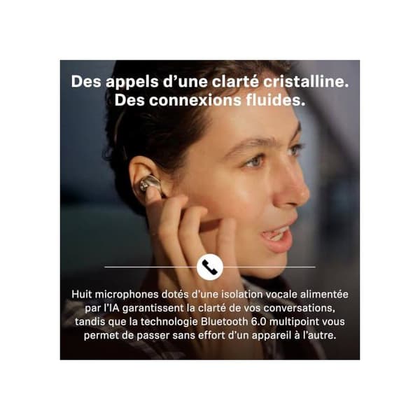 Bluetooth-hörlurar - SENNHEISER - Momentum True Wireless 5 - Hybrid brusreducering - Batteritid 40 h - Bluetooth 6.0 Denim