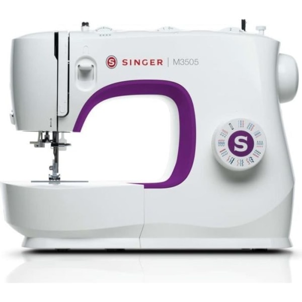 Singer M3505 Symaskin - Vit och lila - 75 W - Metallram vit och lila