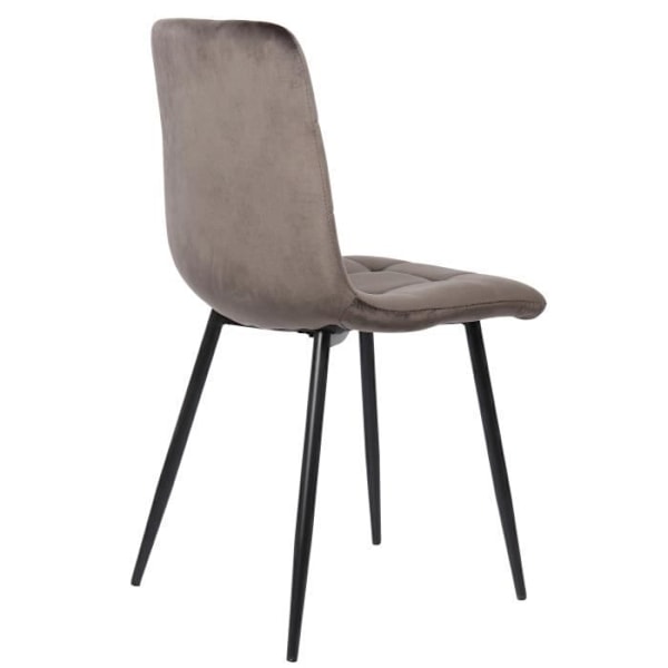 Set om 4 matstolar Tilde - CLP - Grå-Velour - Bekväm och designad Grå