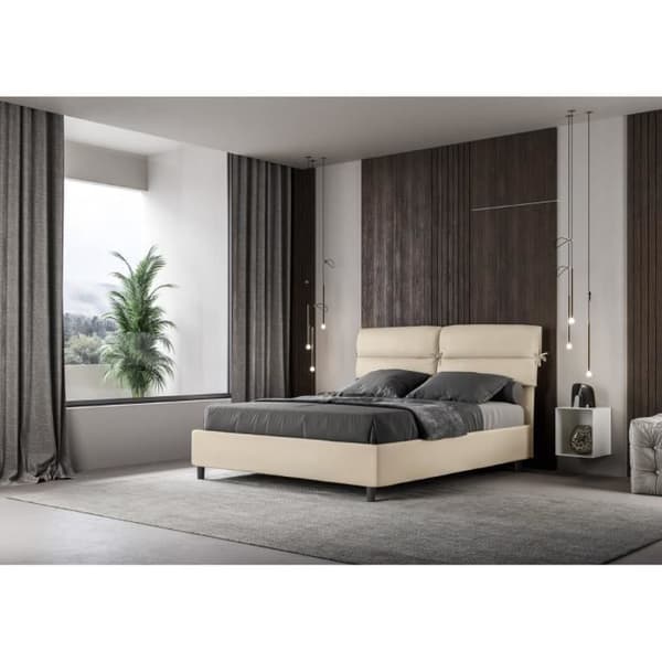 Dubbel säng Nandy - Märke - Modell - 160x190 cm - Bäddmadrass - Chic elegans Grå