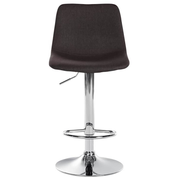 Barstol Divo i Tyg, Metallunderrede, Justerbar Höjd, Svängbar, Taupe-Krom Mol