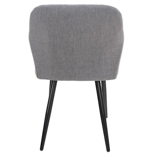 Matsalsstol - CLP - Shila - Retrodesign - Armstöd - Tyg - Metall Svart grå