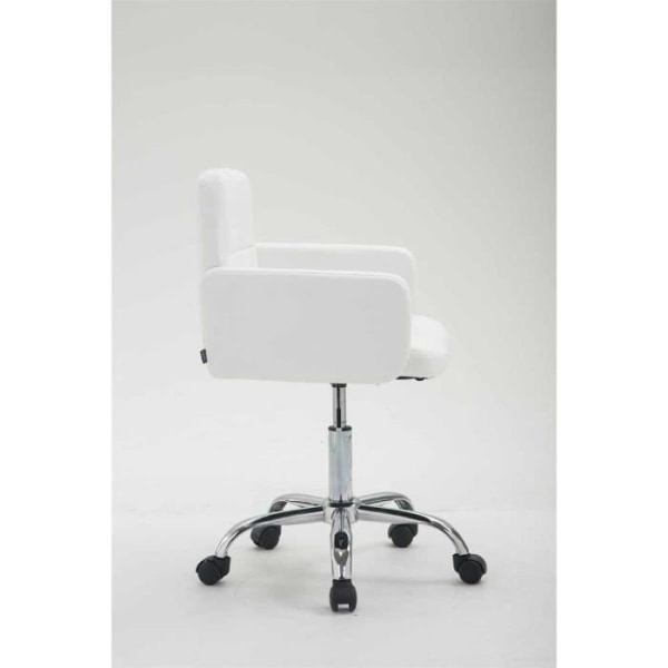 Los Angeles arbetspall - CLP - Vit - Imiterat läder - Justerbar i höjdled - Modern - Design Vit
